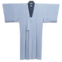 Load image into Gallery viewer, Men's Juban Blueish Gray Landscape Silk #10449A4