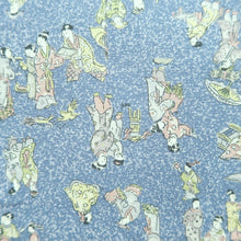 Load image into Gallery viewer, Haori Jacket Light Blue People of ancient times Silk #10723D2