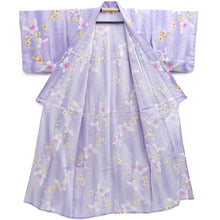 Load image into Gallery viewer, Yukata Lavender Butterfly Cherry Blossom Cotton #10347F3