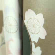 Load image into Gallery viewer, Kimono Light Khaki Cherry Blossom Tall Silk #9946B5