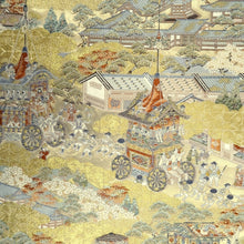 Load image into Gallery viewer, Fukuro Obi Gold Rakchu Saireizu Nagashima Silk BB312V8