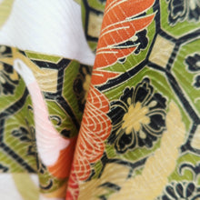 Load image into Gallery viewer, Furisode Pearl white Gold Phoenix Tall Silk #10563B4