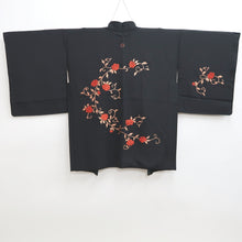 Load image into Gallery viewer, Haori Jacket Vintage(1950-1980) Black Fully Embroidered Karakusa Silk #9839B1