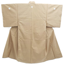 Load image into Gallery viewer, Men's Kimono Light Yellow brown Montsuki Silk #10464A4