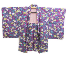 Load image into Gallery viewer, Haori Jacket Vintage(1920-1950) Magenta Meisen Camellia Silk #11053A3