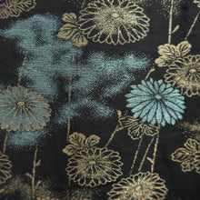 Load image into Gallery viewer, Haori Jacket Vintage(1950-1980) Black Gold Chrysanthemum Silk #10126D3
