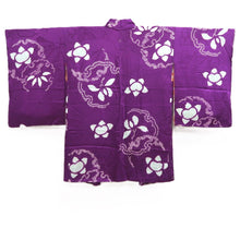 Load image into Gallery viewer, Haori Jacket Vintage(1920-1950) Purple Shibori Flower Silk #10623C3