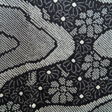 Load image into Gallery viewer, Haori Jacket Vintage(1950-1980) Black Shibori Chrysanthemum Ryusui Silk #10052C5