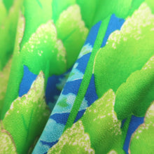 Load image into Gallery viewer, Furisode Blue Green Tree Silk #10303E5