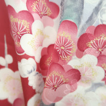 Load image into Gallery viewer, Furisode Magenta Plum blossom Branch Tall Silk #11082A5