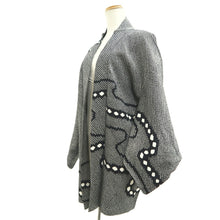 Load image into Gallery viewer, Haori Jacket Vintage(1950-1980) Black Full Shibori Ryusui Silk #10805D5
