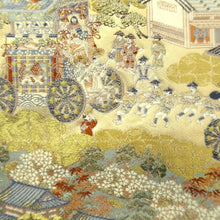 Load image into Gallery viewer, Fukuro Obi Gold Rakchu Saireizu Nagashima Silk BB312V8