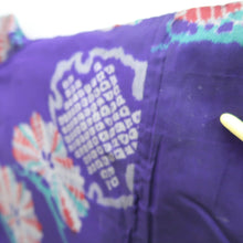 Load image into Gallery viewer, Haori Jacket Vintage(1920-1950) Purple Meisen Pine Tree Silk #11043A3