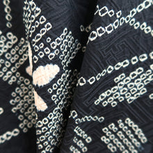 Load image into Gallery viewer, Haori Jacket Vintage(1950-1980) Black Shibori Flower Silk #10593C1