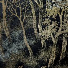 Load image into Gallery viewer, Haori Jacket Vintage(1950-1980) Black Gold Lush Trees Silk #10187D5