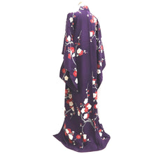 Load image into Gallery viewer, Kimono Vintage(1950-1980) Purple Plum blossom Branch Silk #10267E4