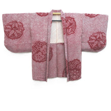 Load image into Gallery viewer, Haori Jacket Vintage(1950-1980) Red Shibori Bamboo leaf Silk #10693D1