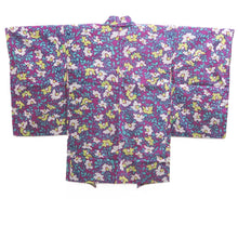 Load image into Gallery viewer, Haori Jacket Vintage(1920-1950) Magenta Meisen Camellia Silk #11053A3