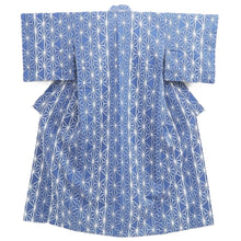 Load image into Gallery viewer, Yukata Vintage(1950-1980) Blue Asanoha Cotton #10758D3