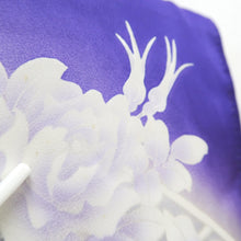 Load image into Gallery viewer, Furisode Blueish Purple Rose Tall Silk #9606H4