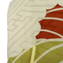 Load image into Gallery viewer, Furisode Vintage(1950-1980) White Red Blue Curling Wave Silk #10564B4