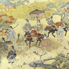 Load image into Gallery viewer, Fukuro Obi Gold Rakchu Saireizu Nagashima Silk BB312V8