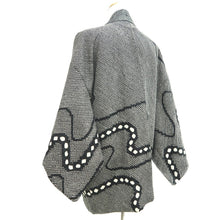 Load image into Gallery viewer, Haori Jacket Vintage(1950-1980) Black Full Shibori Ryusui Silk #10805D5