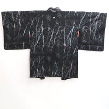 Load image into Gallery viewer, Haori Jacket Vintage(1950-1980) Black Silver Tree Silk #10994F4