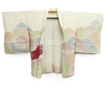 Load image into Gallery viewer, Haori Jacket White Red Blue Full Shibori Chrysanthemum Silk #10704D1