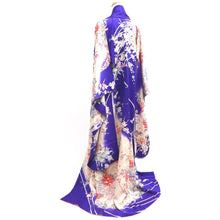 Load image into Gallery viewer, Furisode Blueish Purple Peony Cherry Blossom Silk #10304E5