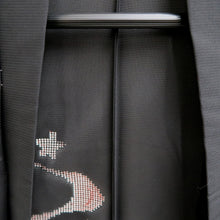 Load image into Gallery viewer, Haori Jacket Black Sheer Maple Leaf Ryusui Silk #10915E5