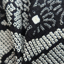 Load image into Gallery viewer, Haori Jacket Vintage(1950-1980) Black Shibori Chrysanthemum Ryusui Silk #10052C5