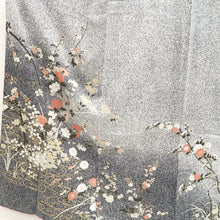 Load image into Gallery viewer, Kimono Gray White Black Chrysanthemum Branch Tall Silk #9936B5