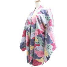 Load image into Gallery viewer, Haori Jacket Vintage(1950-1980) Red Yellow Blue Cloud Silk #10574B5