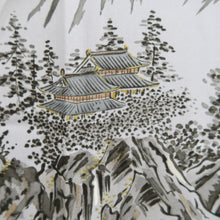 Load image into Gallery viewer, Men's Juban Blueish Gray Landscape Silk #10449A4