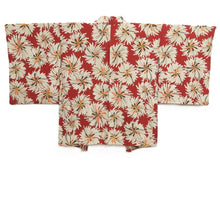 Load image into Gallery viewer, Haori Jacket Vintage(1950-1980) Red Chrysanthemum Silk #11014A1