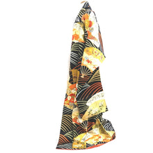 Load image into Gallery viewer, Furisode Black Folding Fan Hand painted Silk #10315F1