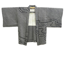Load image into Gallery viewer, Haori Jacket Vintage(1950-1980) Black Full Shibori Ryusui Silk #10805D5