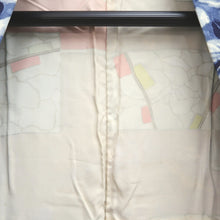 Load image into Gallery viewer, Haori Jacket Vintage(1950-1980) Blue Flower Silk #10684D1