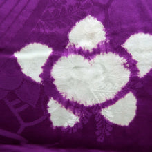 Load image into Gallery viewer, Haori Jacket Vintage(1920-1950) Purple Shibori Flower Silk #10623C3