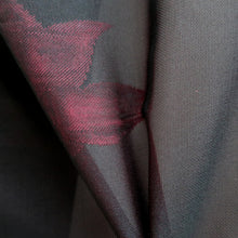 Load image into Gallery viewer, Haori Jacket Vintage(1950-1980) Black Red See-Through Flower Silk #10634C4
