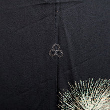 Load image into Gallery viewer, Haori Jacket Vintage(1950-1980) Black Gold Fireworks Silk #10824E1