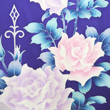 Load image into Gallery viewer, Furisode Blueish Purple Rose Tall Silk #9606H4