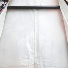 Load image into Gallery viewer, Furisode Black Plum blossom Wisteria Silk #10544B3