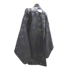 Load image into Gallery viewer, Haori Jacket Vintage(1950-1980) Black Peony Silk #10934F1