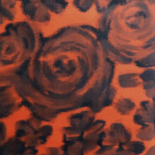 Load image into Gallery viewer, Haori Jacket Vintage(1920-1950) Vermillion Black Meisen Floral pattern Silk #11034A2