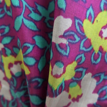 Load image into Gallery viewer, Haori Jacket Vintage(1920-1950) Magenta Meisen Camellia Silk #11053A3