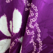 Load image into Gallery viewer, Haori Jacket Vintage(1920-1950) Purple Shibori Flower Silk #10623C3