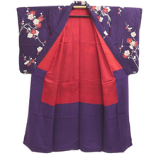 Load image into Gallery viewer, Kimono Vintage(1950-1980) Purple Plum blossom Branch Silk #10267E4