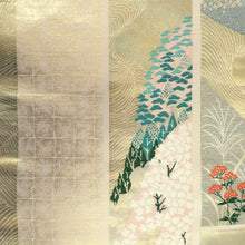 Load image into Gallery viewer, Fukuro Obi Gold White Crane Birds Butterfly Sakura Silk BB336V9
